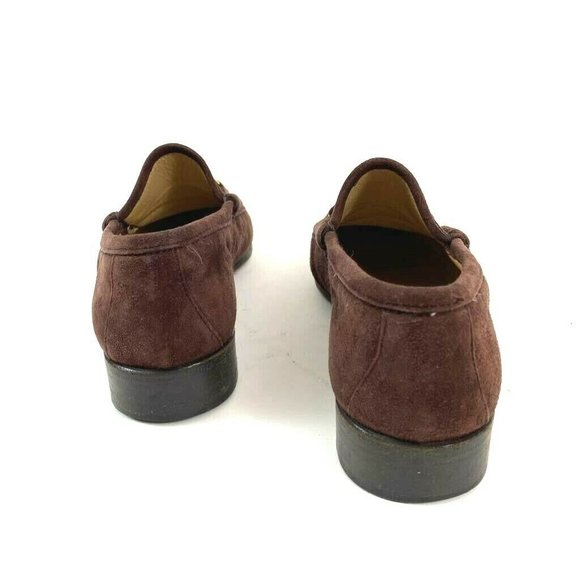 Gucci Mens Loafers Shoes Brown Leather Slip-On Moc 7.5 B main image 5